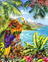 Parrot in Paradise 300 Piece Jigsaw Puzzle