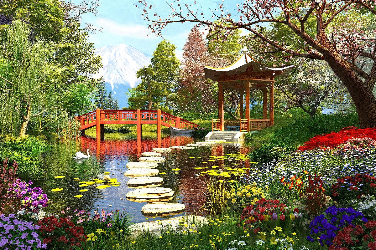 Gardens of Fuji Japan 1000 Piece Jigsaw Puzzle