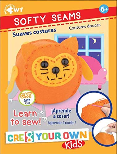 Cre8 Your Own Softy Seams Cat Plushcraft Sewing Kit Crafting