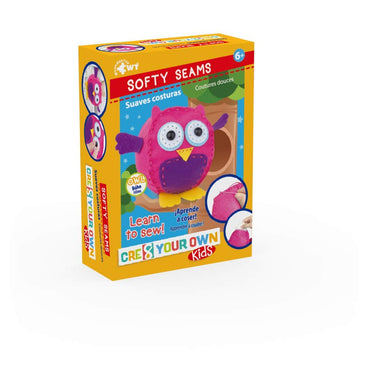 Cre8 Your Own Softy Seams Owl Plushcraft  Sewing Kit Crafting