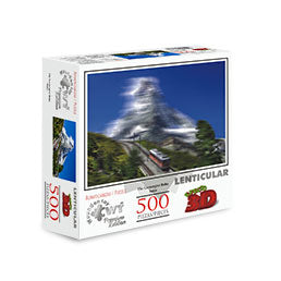 "The Gornergrat Bahn, Switzerland" Premium Edition - 500 Pieces Lenticular Puzzle
