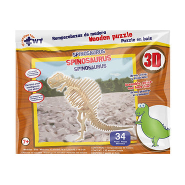 Spinosaurus Dinosaur Stem Brain Teasers 3D Wooden Animal Puzzles