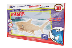 Shark Stem Brain Teasers 3D Wooden Animal Puzzles
