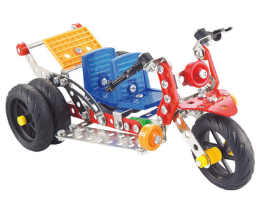 Double Traction Motorcycle Metal Building Kit Toy