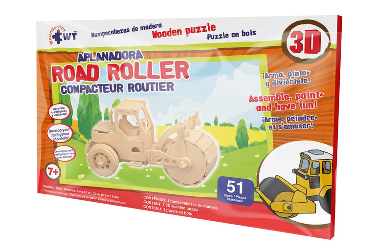 Road Roller Stem Brain Teasers 3D Wooden  Puzzles