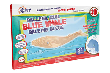Blue Whale Stem Brain Teasers 3D Wooden Animal Puzzles