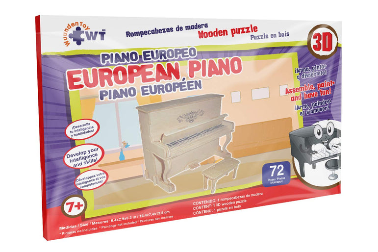 European Piano Stem Brain Teasers 3D Wooden Animal Puzzles