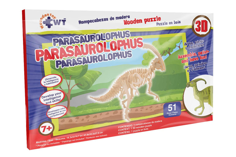 Parasaurolophus Duck Peak Stem Brain Teasers 3D Wooden Animal Puzzles