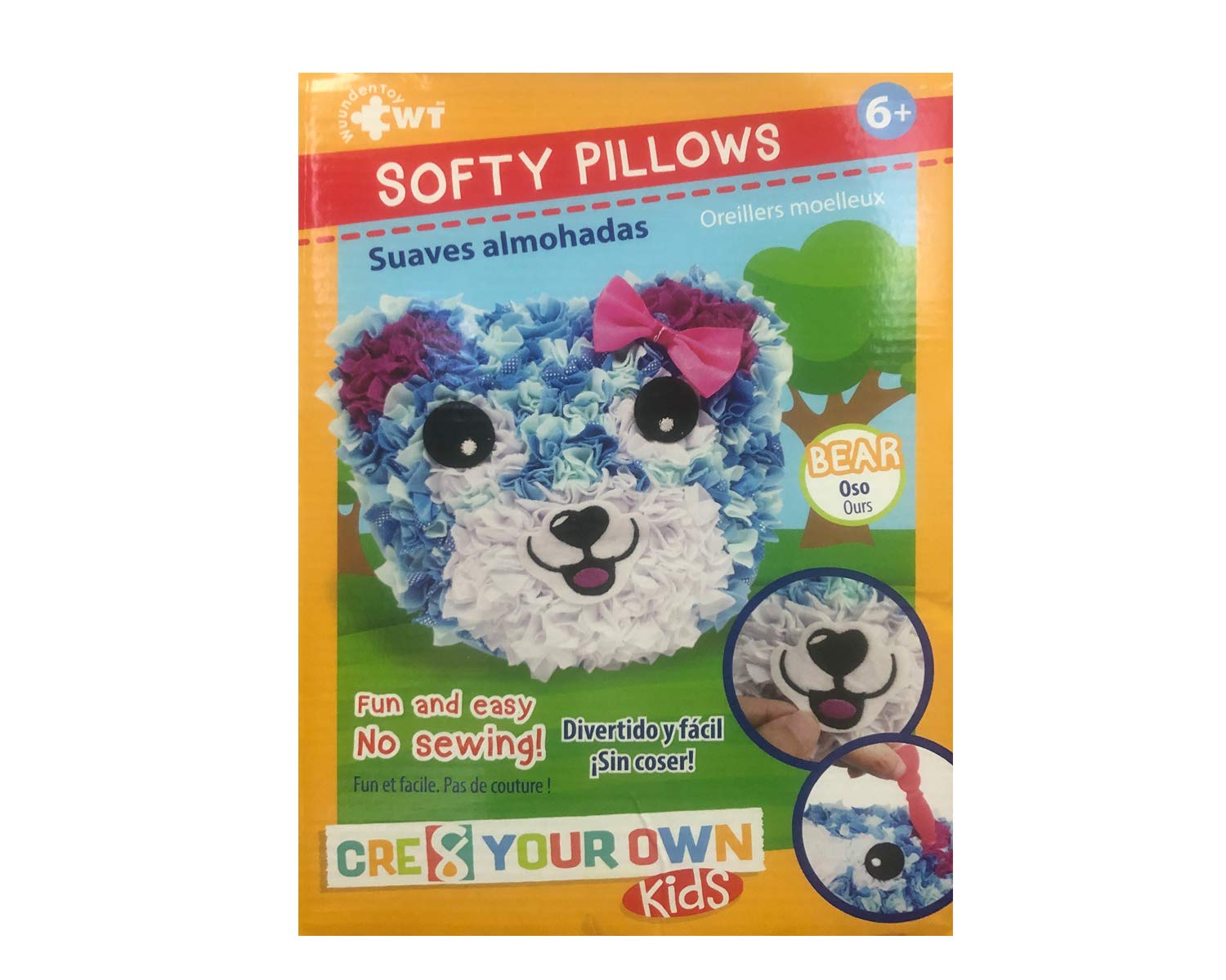 Cre8 Your Own Softy Pillows Bear Stuffed Plush