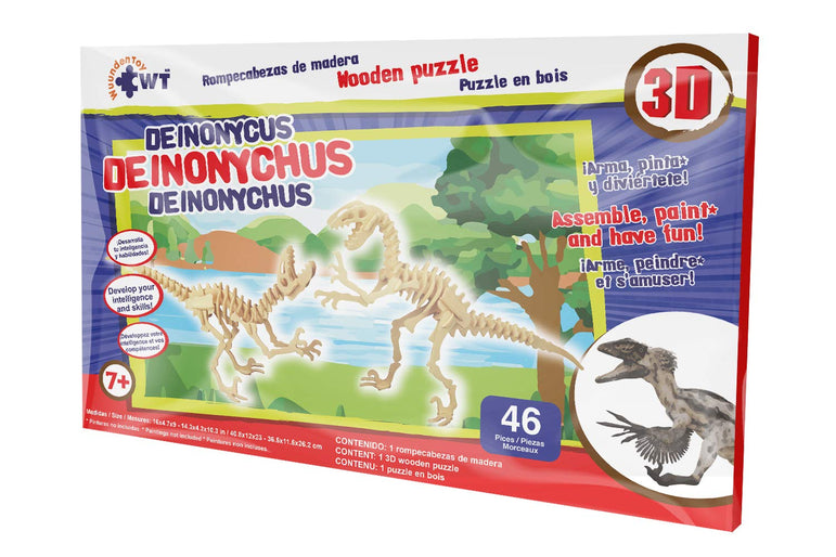 Deinonychus Stem Brain Teasers 3D Wooden Animal Puzzles