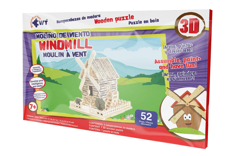Windmill Stem Brain Teasers 3D Wooden  Puzzles