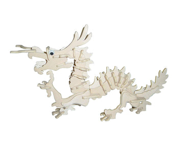 Chinese Dragon Puzzle STEM Brain Teasers 3D Wooden Animal Puzzles