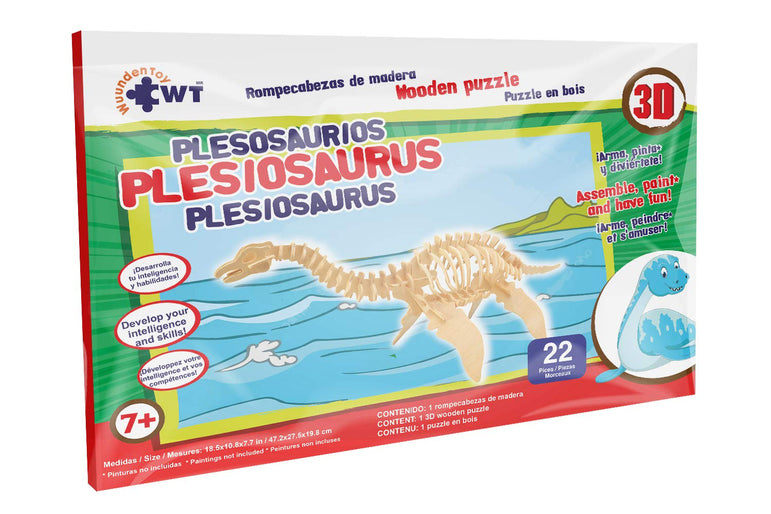 Plesiosaurus Stem Brain Teasers 3D Wooden Animal Puzzles