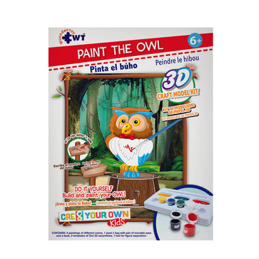 "Paint Your Owl"  Puzzle Build and Paint