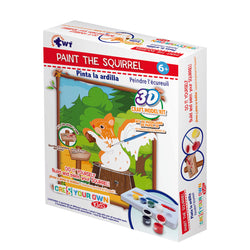 "Paint Your Squirrel"  Puzzle Build and Paint
