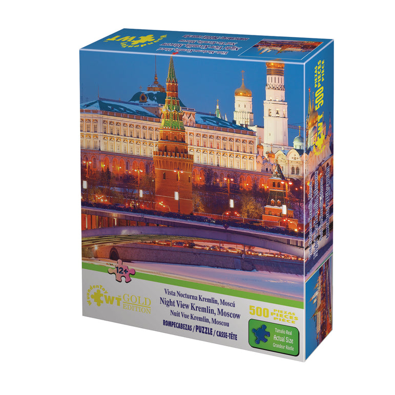 Night View at Kremlin Moscu 500 Piece Jigsaw Puzzle