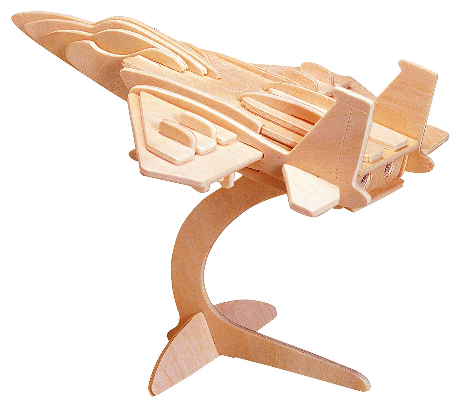 Fighter Jet Puzzle STEM Brain Teasers 3D Wooden