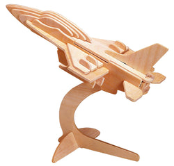 F16 Fighter Jet Puzzle STEM Brain Teasers 3D Wooden